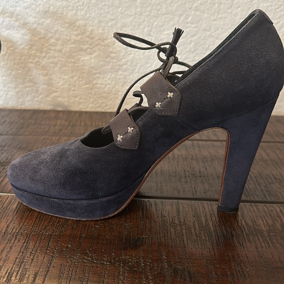 Rag and Bone blue suede heels - Picture 4 of 4